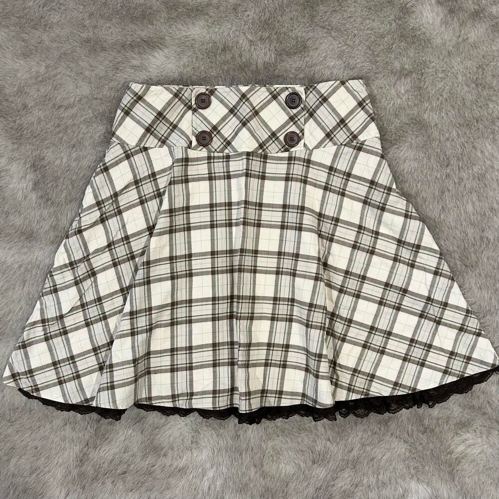 Joe-benbasset Women's Green and Cream Skirt